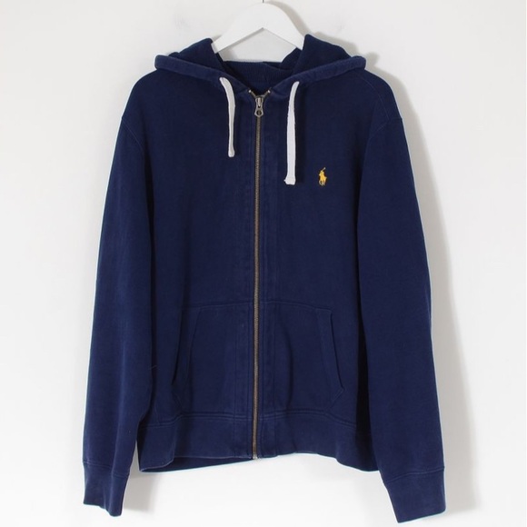 Polo Ralph Lauren Other - Polo Ralph Lauren Zip Up Hoodie Navy Blue Large